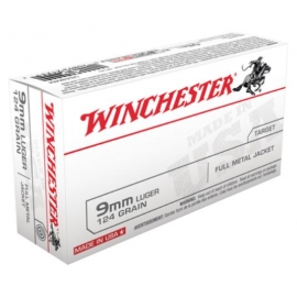 WINCHESTER USA 9MM 124GR FMJ 50