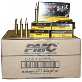 PMC 5.56 NATO GRN TIP 62 GR 1000/CASE