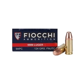 FIOCCHI 9MM 124GR CMJ 50