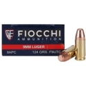 FIOCCHI 9MM 124GR CMJ 50