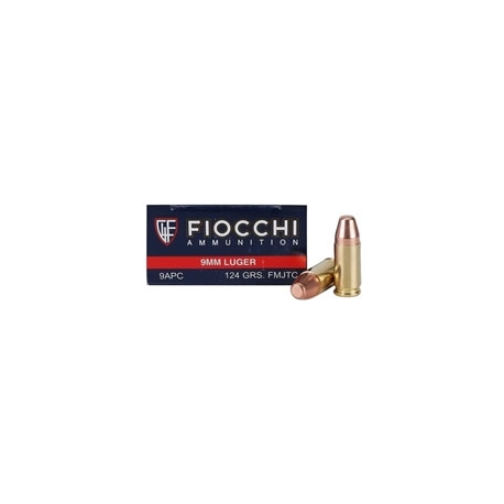 FIOCCHI 9MM 124GR CMJ 50